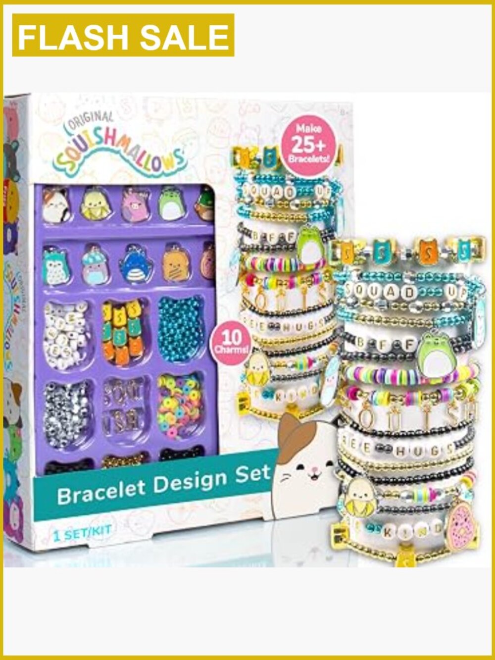 Squishmallows Bracelet Making Kit - 25+ Designs, Beads & Charms
